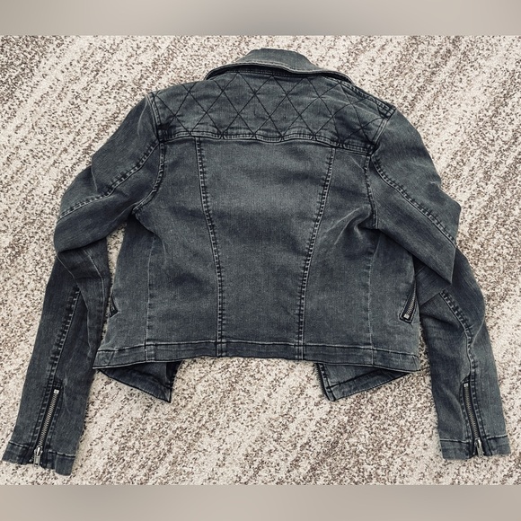 Silence + Noise Grey Washed Denim Moto Jacket Sz
XS - Picture 3 of 4